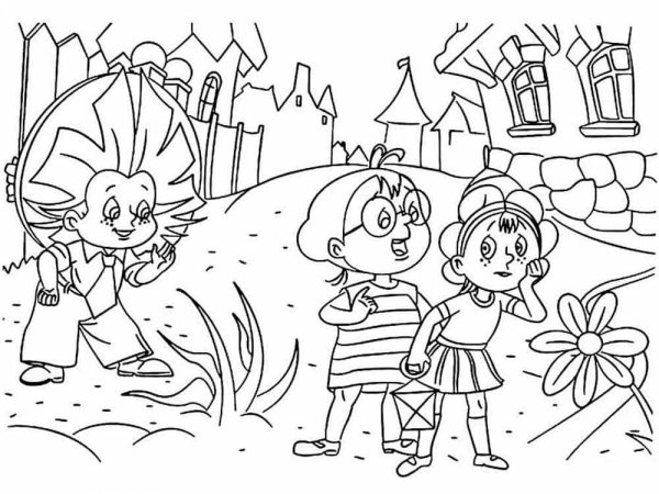 Незнайка в цветочном городе герои девочки