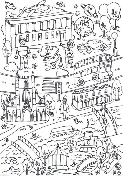 Раскраски большие