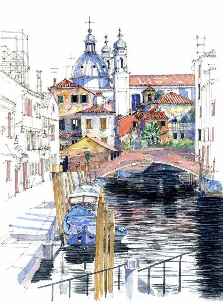 Городской скетчинг Венеция
