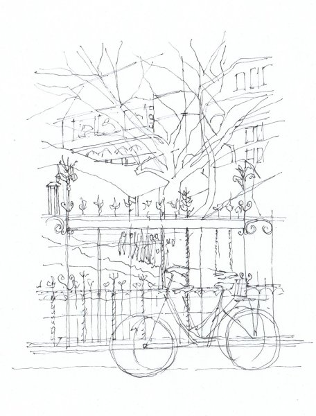 Акварельный эскиз раскраска