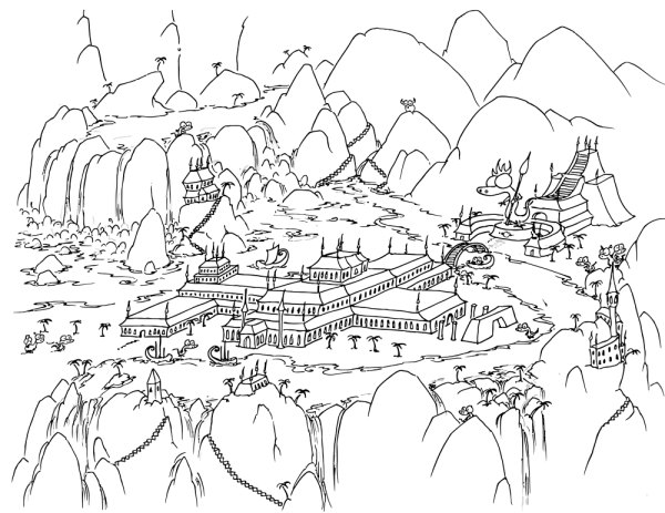 Раскраски для взрослых горы