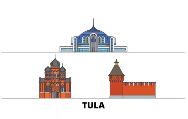 Тула достопримечательности вектор
