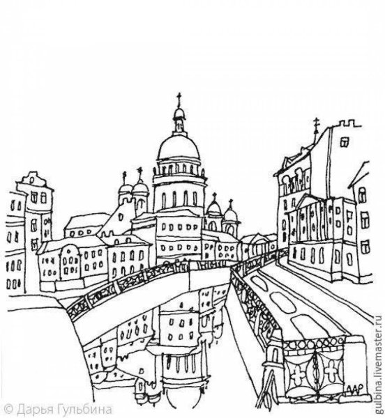 Раскраска "Санкт-Петербург"