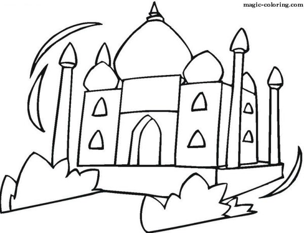 Город в пустыне раскраска