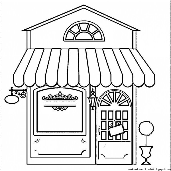 Кафе раскраска для детей