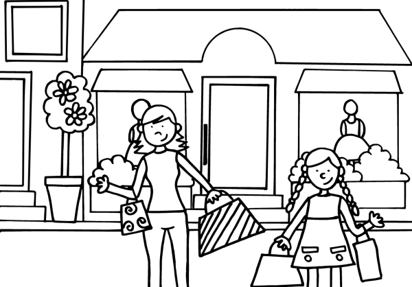 Раскраска магазин