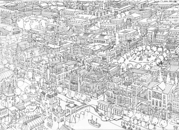 Раскраска "город"