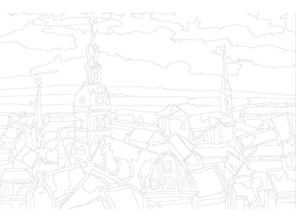 Картина город раскраска