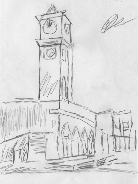 Куранты Ташкент рисунок