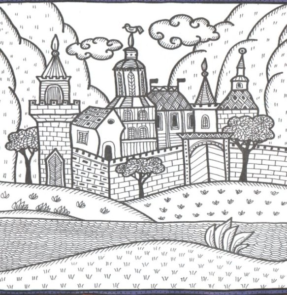 Лубочные картинки раскраски