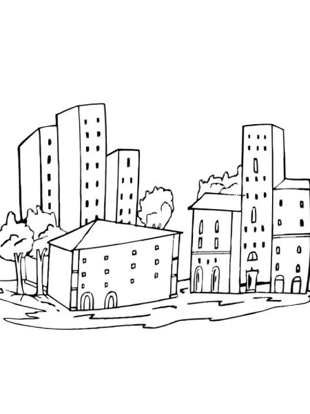 Раскраска "город"