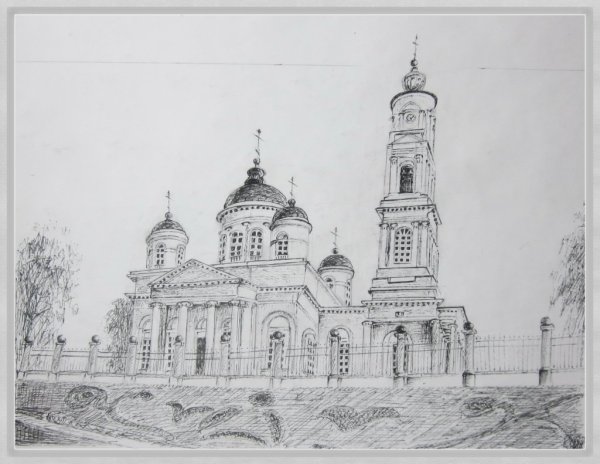 Никольский собор Чистополь рисунок