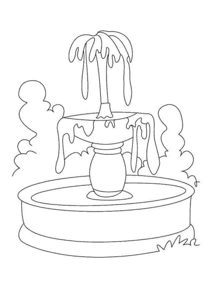 Фонтан трафарет