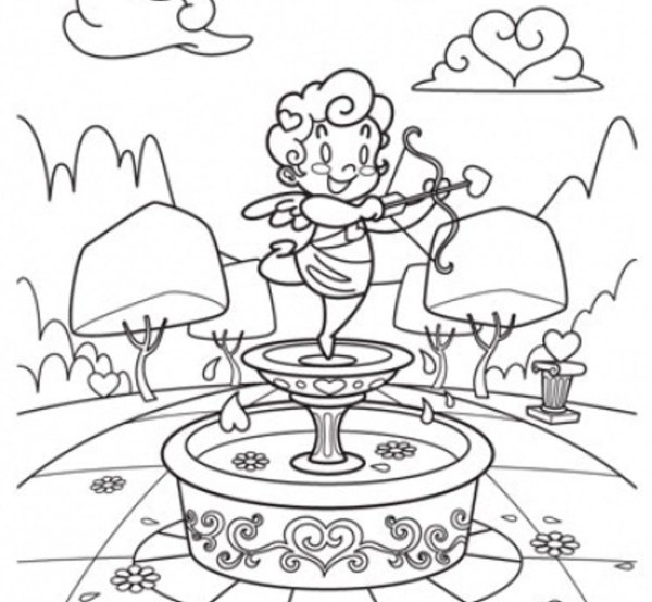 Фонтан для раскрашивания