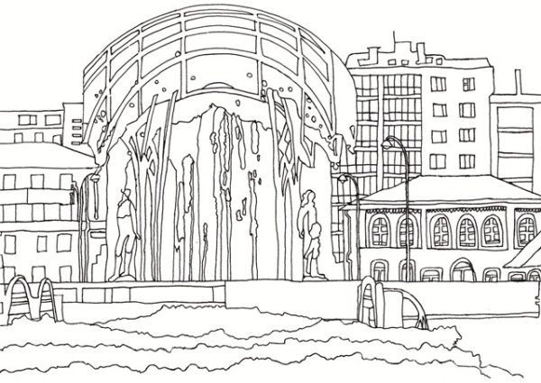 Раскраска город Тюмень