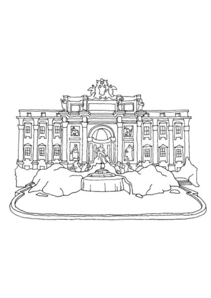 Фонтан Треви Графика