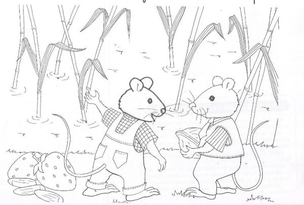 Мышка Полевая раскраска