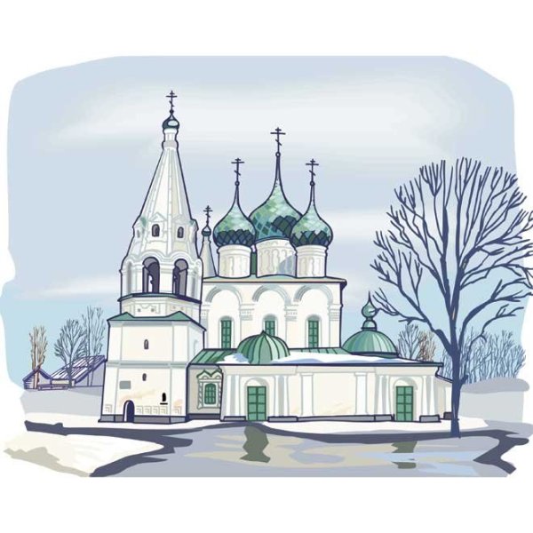Спасо-Преображенский собор Ярославль рисунки