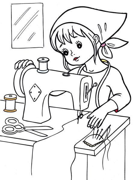 Профессии раскраски для детей