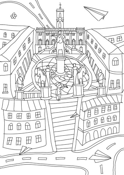 Раскраска архитектура для детей