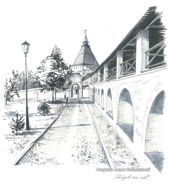 Астраханский Кремль рисунок