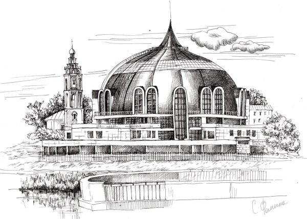 Тульский музей оружия рисунок карандашом