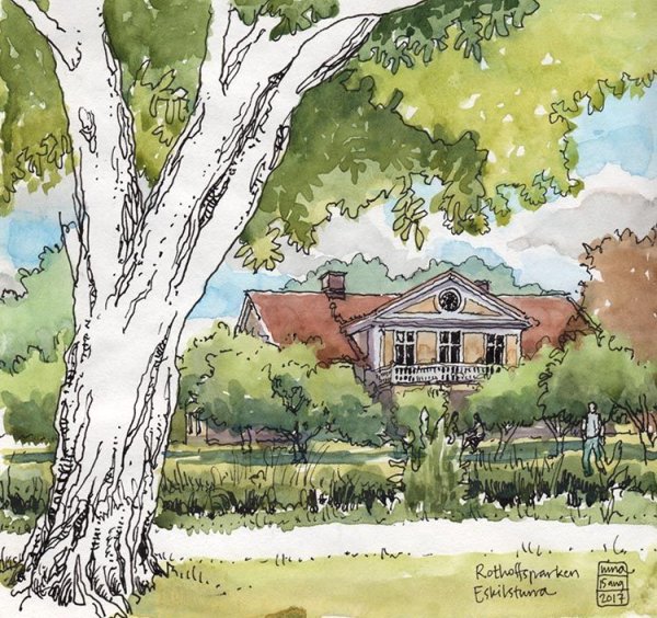 Пейзажи для раскрашивания акварелью