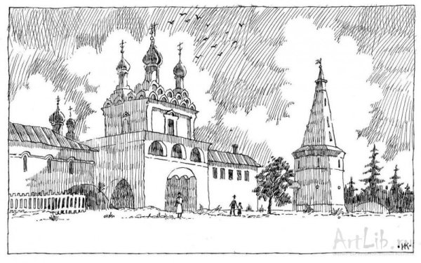 Графика пейзаж Коломна