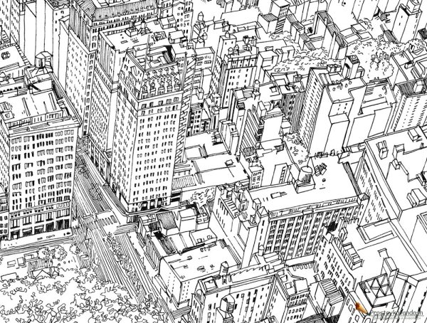 Распечатка города