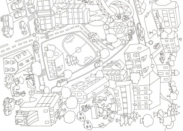 Раскраска "город"