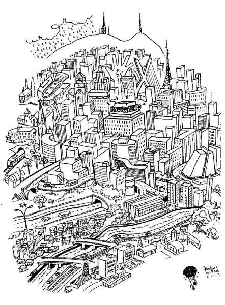 Раскраска большой город