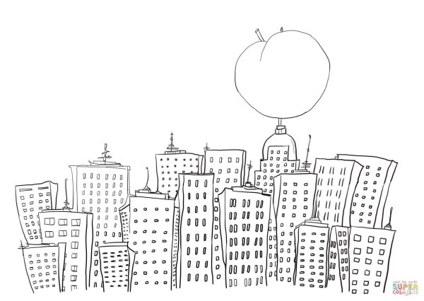 Раскраска "город"