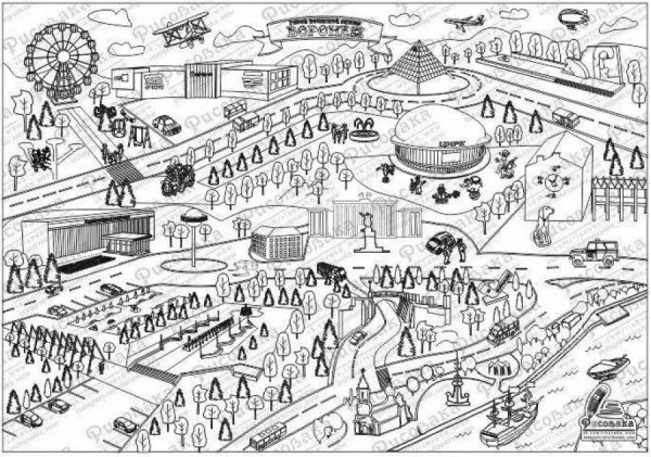 Раскраска город Воронеж