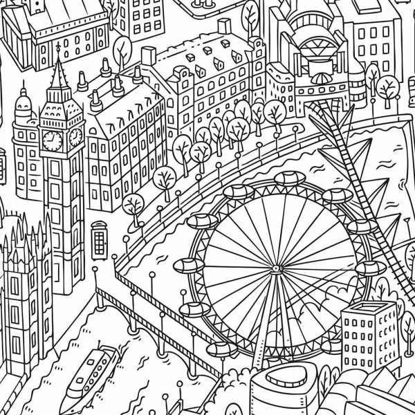 Город для раскрашивания