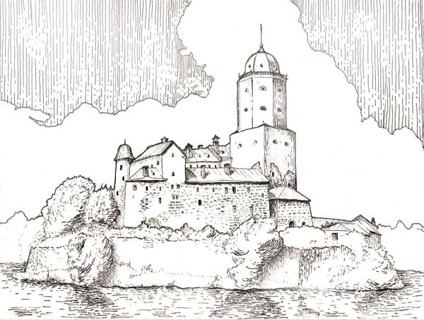 Выборгский замок гравюра