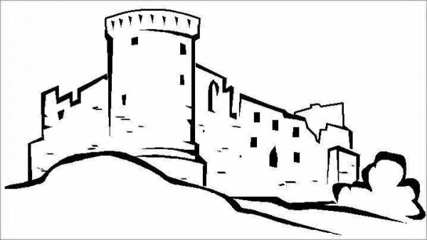 Генуэзская крепость контур