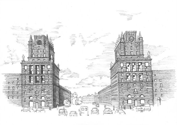 Архитектура Минск рисунок