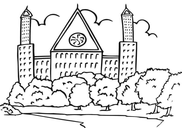 Раскраска город для детей