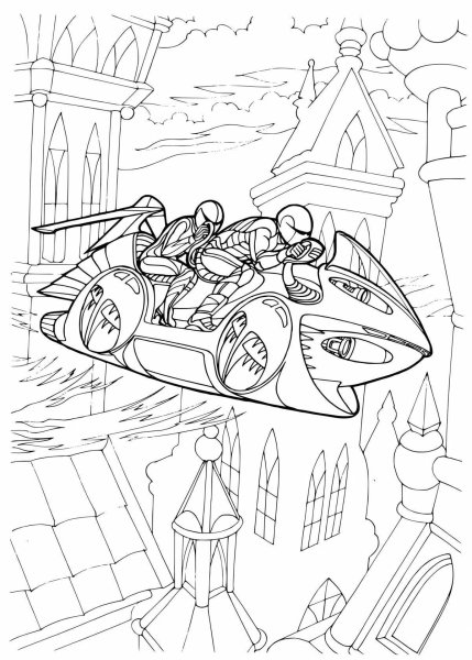 Машина будущего раскраска