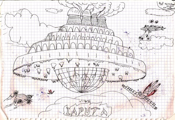 Небесный замок Лапута чертежи