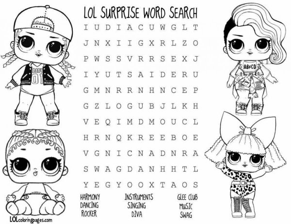 Дом куклы ЛОЛ раскраска