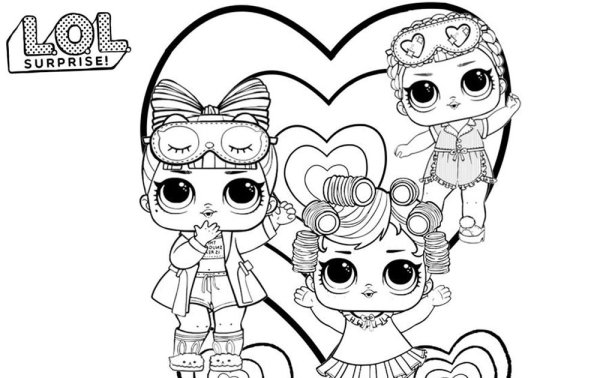 Раскраски для девочек ЛОЛ семья