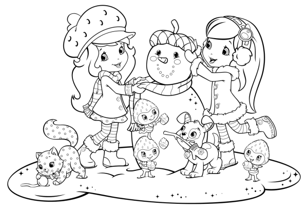 Раскраска Земляничка Шарлотта и её друзья