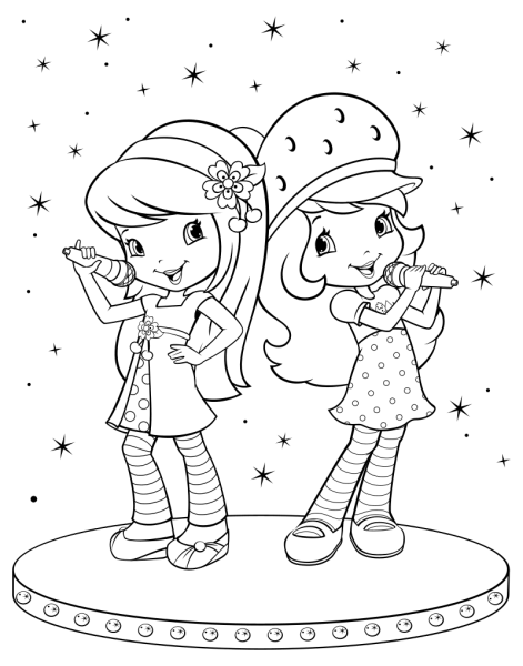 Раскраска Шарлотта Земляничка и ее друзя