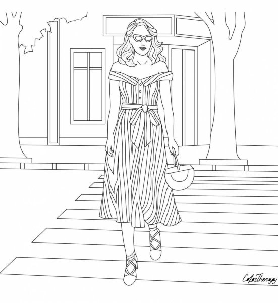 Модные раскраски