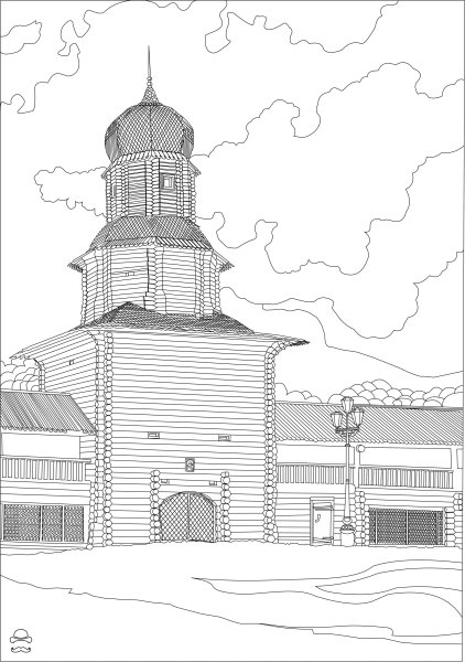 Томск раскраска