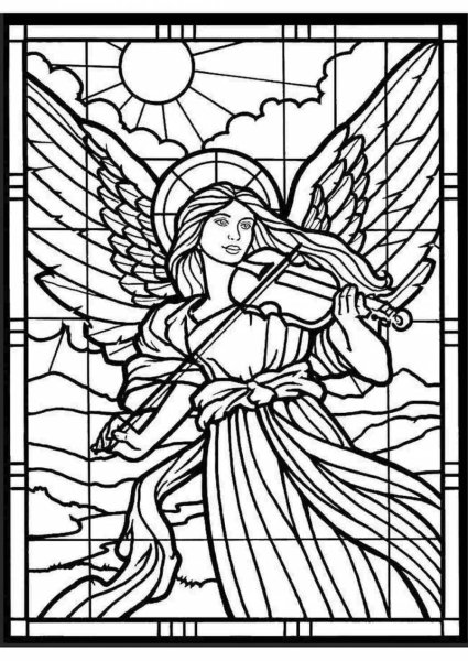 Витраж раскраска