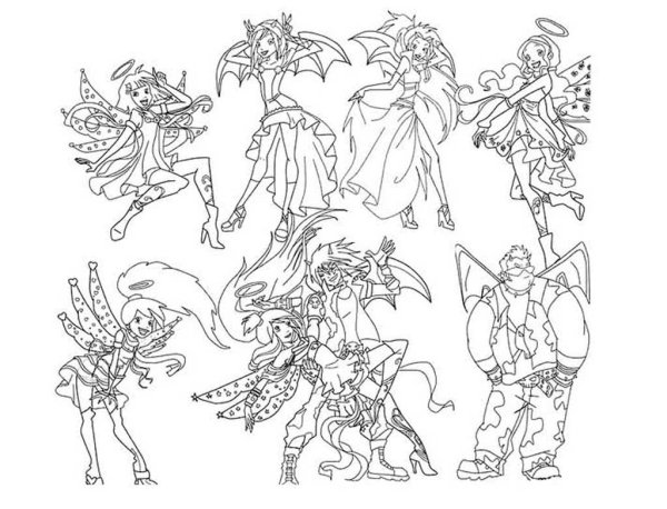 Раскраски друзья ангелов