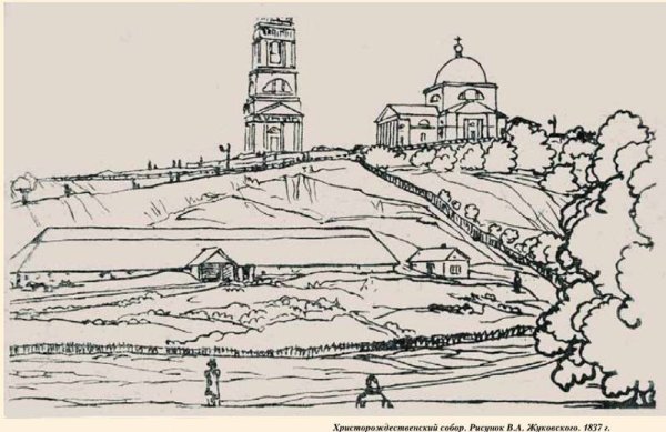 Христорождественский собор Липецк рисунок