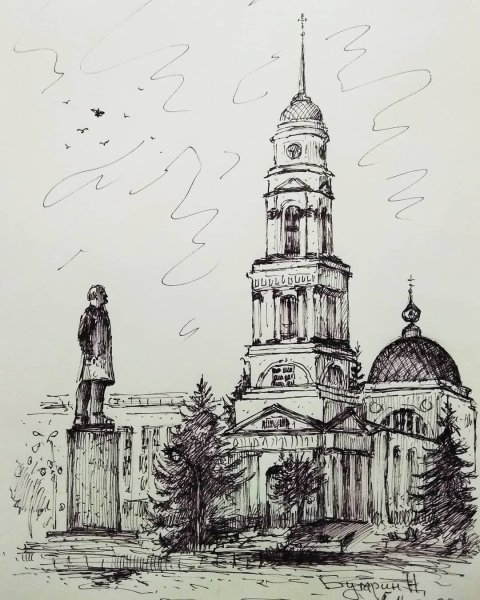 Пленэрные зарисовки архитектуры Царицыно